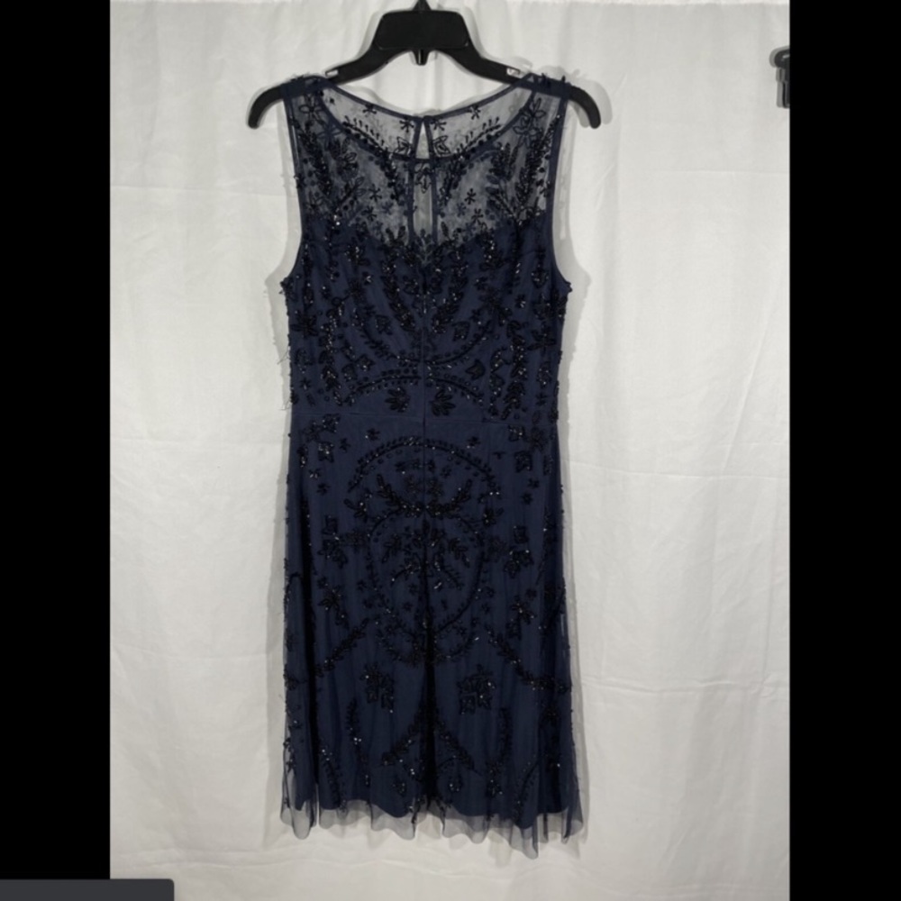 Adrianna-Papell beaded sleeveless cocktail dress - Picture 7 of 8